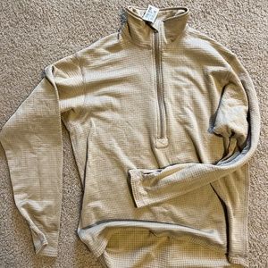 Military Tan Sand Waffle Winter Shirt Baselayer - NWT